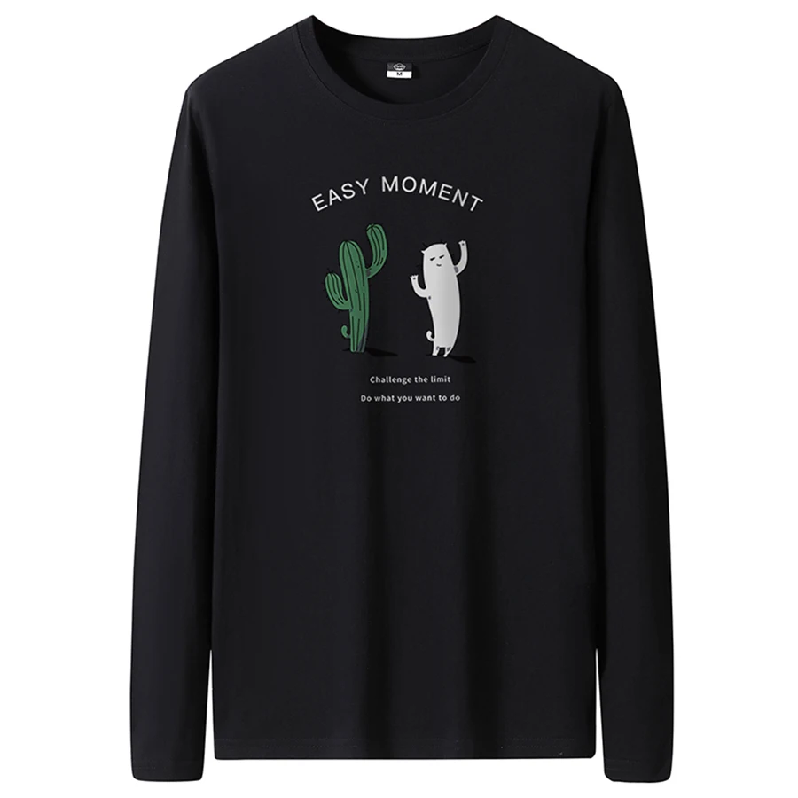Men's Slim-Fit Long Sleeve Crew Neck T-Shirt - Image 34