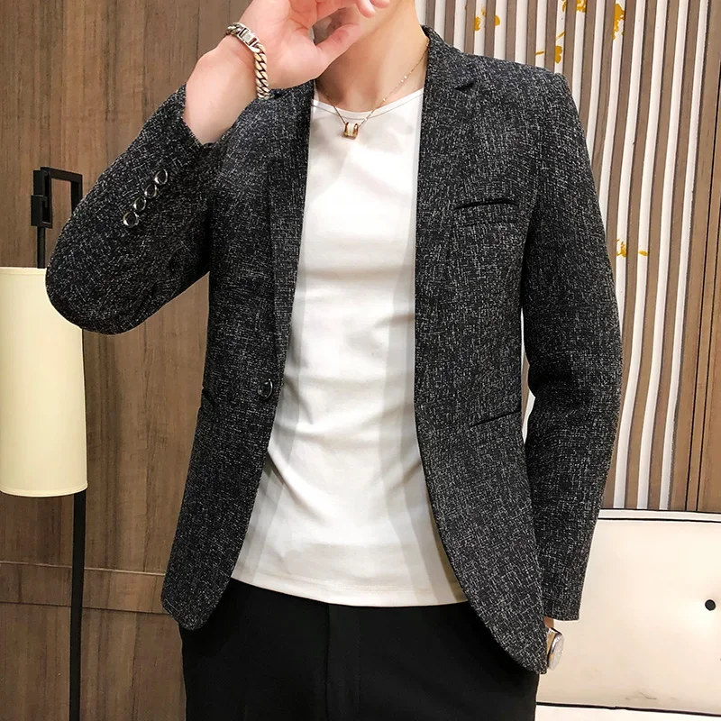Men’s Slim-Fit Single-Breasted Blazer – Smart Casual Business & Wedding Dress Jacket - Image 3