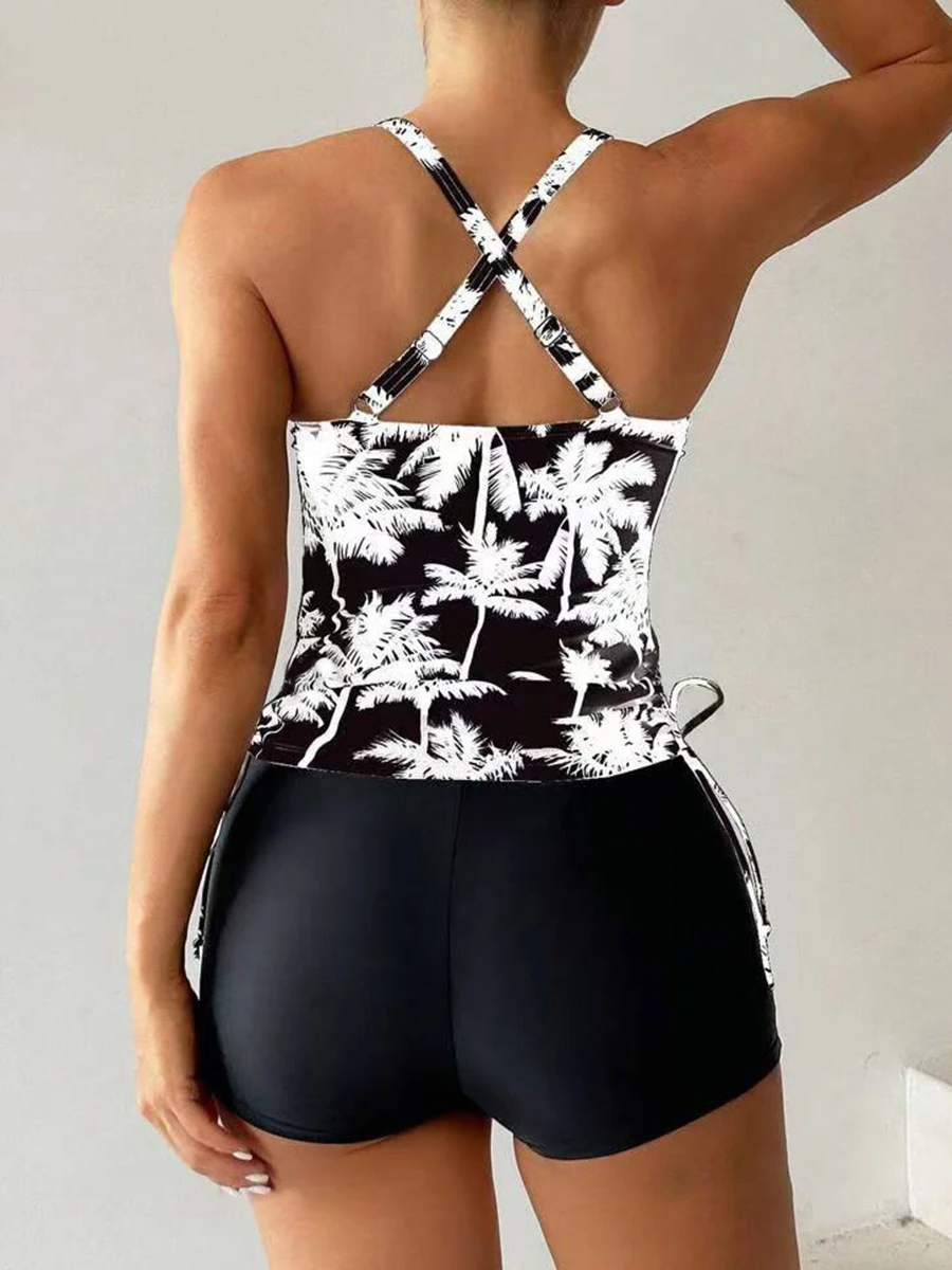 Tankini Two Piece Swimsuit Women 2026 Printed Swimwear Female Bathers Bathing Swimming Swim Suit Beach Wear XXL - Image 2