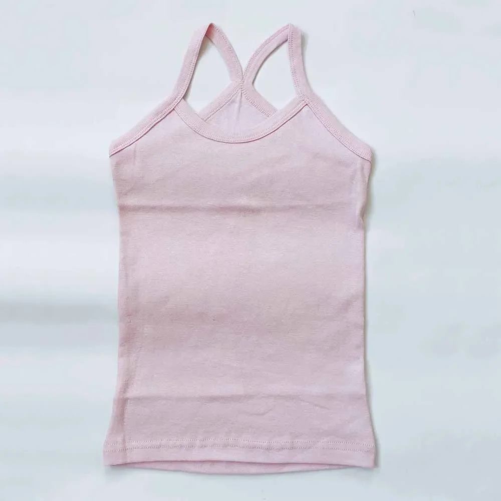 Summer Cotton Girls Vest Sleeveless Solid Color T-shirts Tees Kids Children Tops Baby Girl Casual Clothes Tshirt 2-12 Years - Image 7