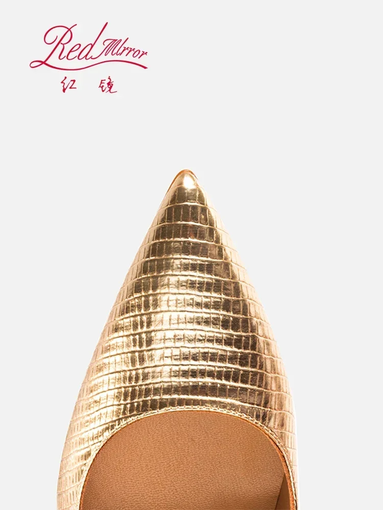 Luxury Lizard-Embossed Pointed-Toe Stiletto Pumps – Sophisticated Red-Bottom High Heels - Image 3