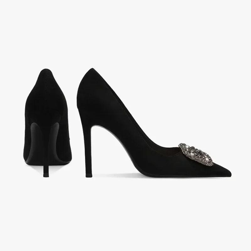 Chic Crystal Square-Buckle Stilettos – Sophisticated Women’s High-Heel Dress Shoes for Events - Image 4