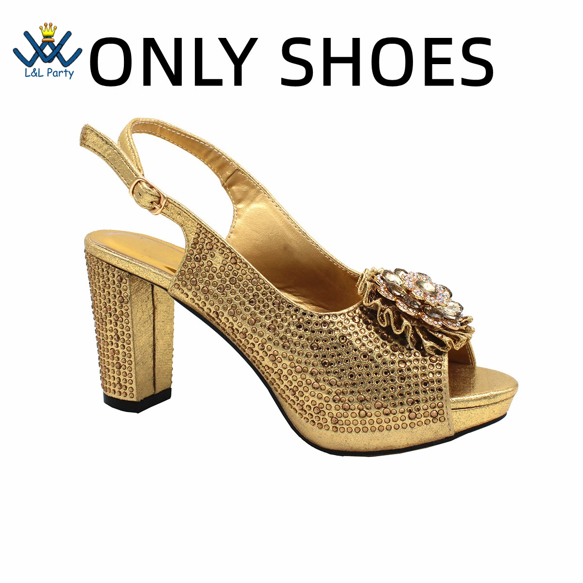 Elegant Magenta Crystal Party Sandals – Luxury African-Style Women’s Matching Shoe and Bag Set - Image 12
