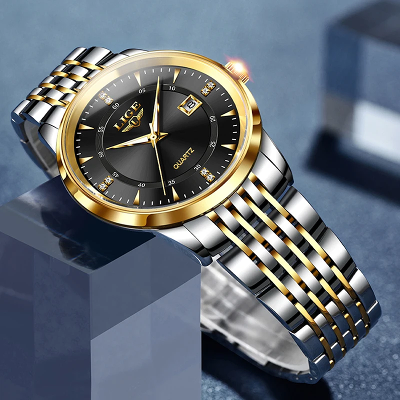 LIGE Women Watches Fashion Quartz Watch For Women Top Brand Luxury Waterproof Luminous Date Chronograph Relogios Feminino+BOX - Image 2