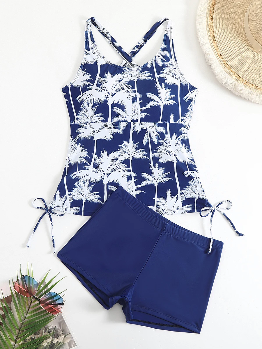 Tankini Two Piece Swimsuit Women 2026 Printed Swimwear Female Bathers Bathing Swimming Swim Suit Beach Wear XXL - Image 6