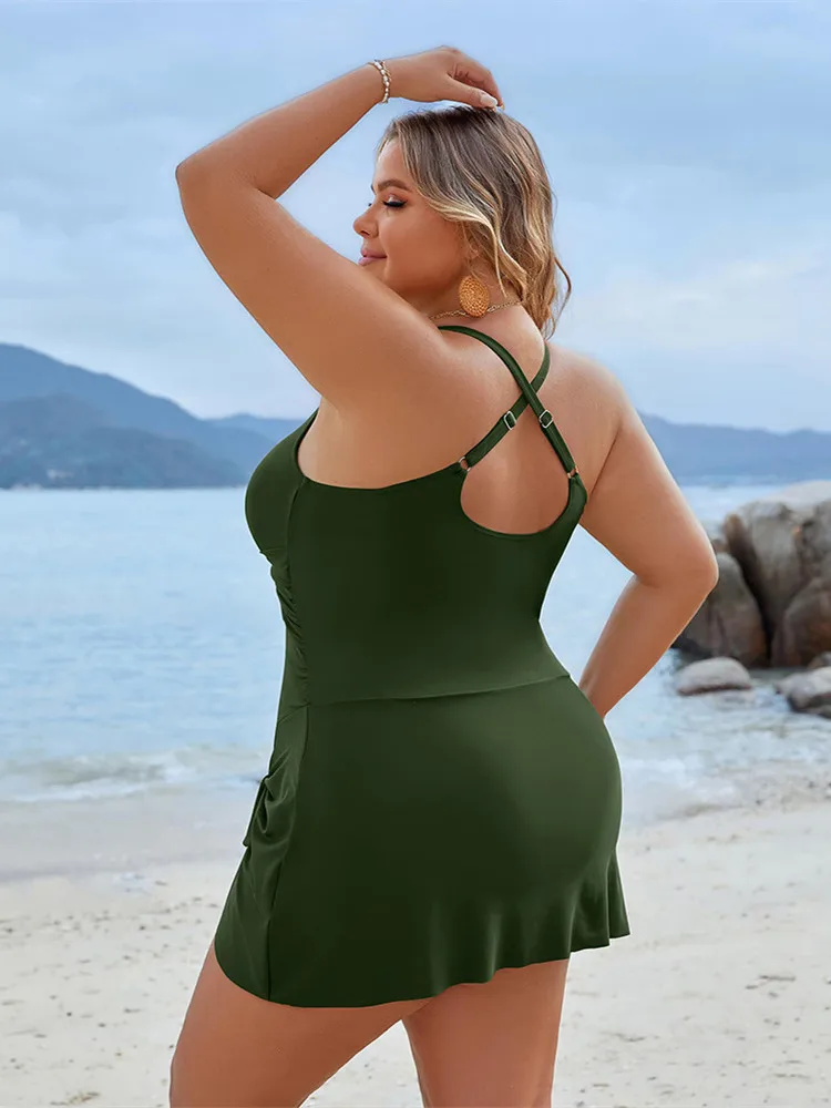 Tankini Plus Size Swimsuit Women 2024 Bikini Big Size Swimwear Women One-Piece Swimming Suit Beach Wear Sexy Bath Suits Monokini - Image 5