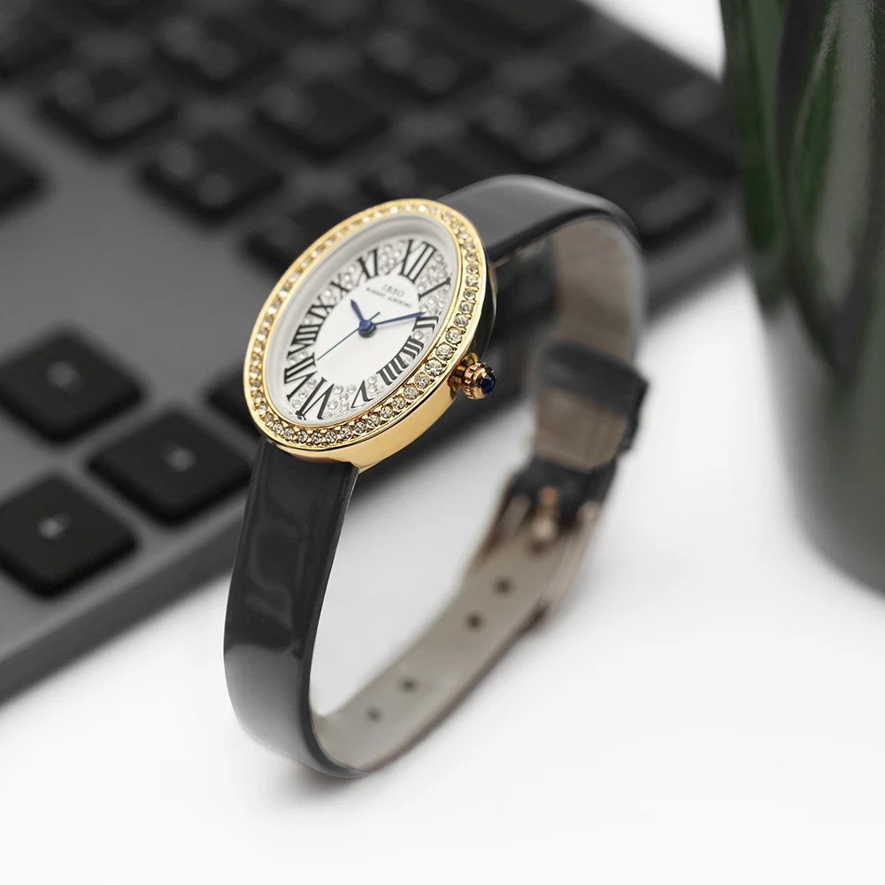 Luxury Brand Woman Watch Red Leather 2024 Fashion Oval Waterproof Female Hand Clock Business Elegant Ladies Steel Watches Golden - Image 10