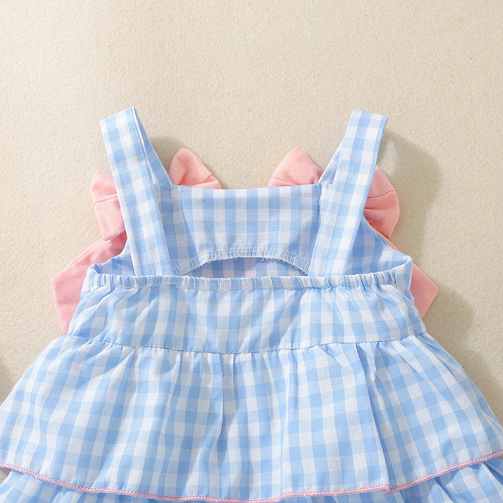 Sweet Baby Blue Bow Strap Summer Dress – Cute Sleeveless Party Gown for Infant & Toddler Girls - Image 6