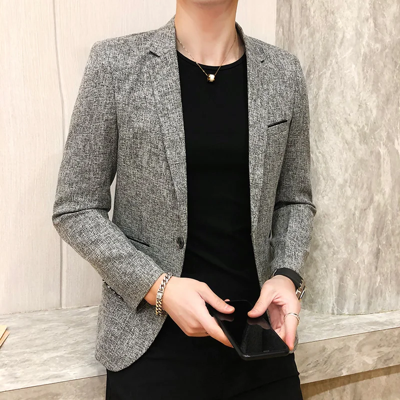 Men’s Slim-Fit Single-Breasted Blazer – Smart Casual Business & Wedding Dress Jacket - Image 6