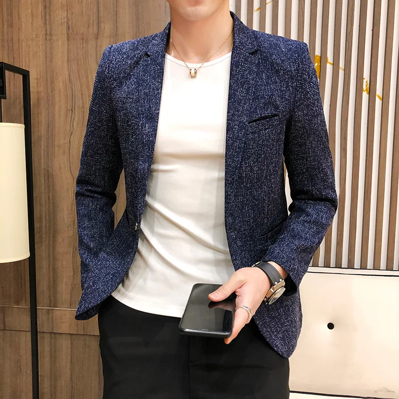 Men’s Slim-Fit Single-Breasted Blazer – Smart Casual Business & Wedding Dress Jacket - Image 4