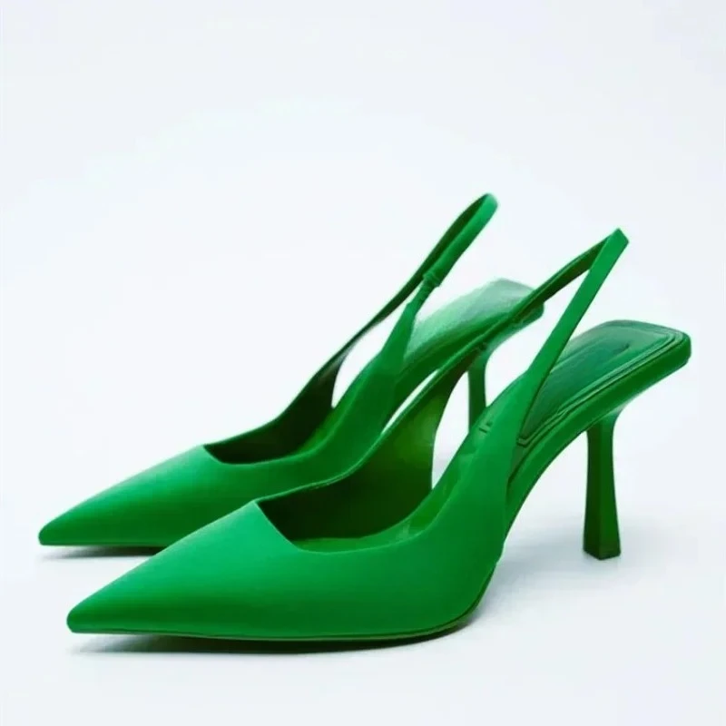 Chic Pointed-Toe Hemp Pumps – Elegant Geometric Pattern Gladiator Heels for Women - Image 3