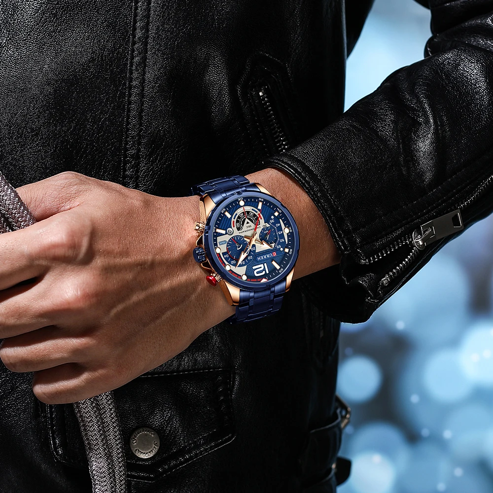 New Watches for Men Top Luxury Brand CURREN Quartz Men’s Watch Sport Waterproof Wrist Watches Chronograph Date Relogio Masculino - Image 4