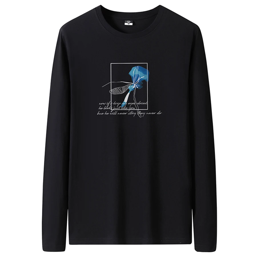 Men's Slim-Fit Long Sleeve Crew Neck T-Shirt - Image 31
