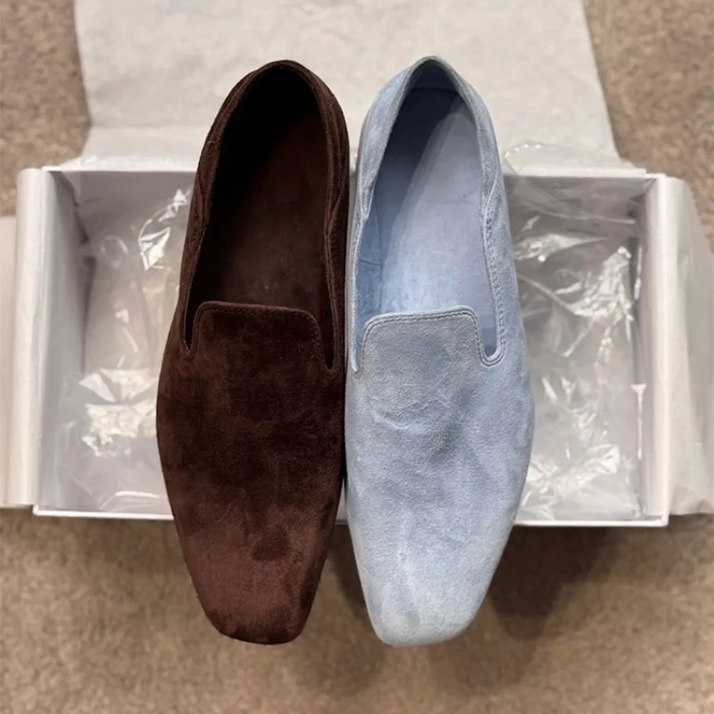 Loafers Women's 2025 Comfortable Commuter Shoes Casual Flats Walking Fashion Schoenen Dames Sliders Square Head Flat Sho - Image 5