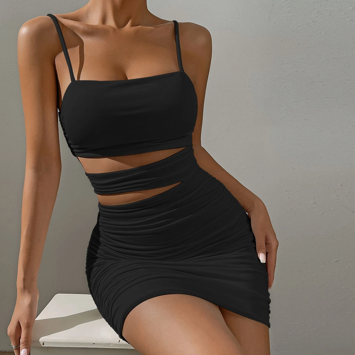 The After-Hours Mini – Sexy White Spaghetti-Strap Bodycon - Image 7