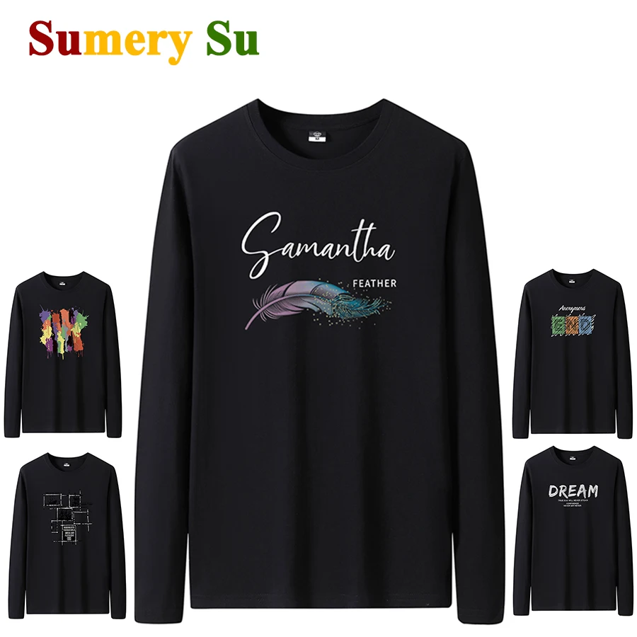 Men's Slim-Fit Long Sleeve Crew Neck T-Shirt