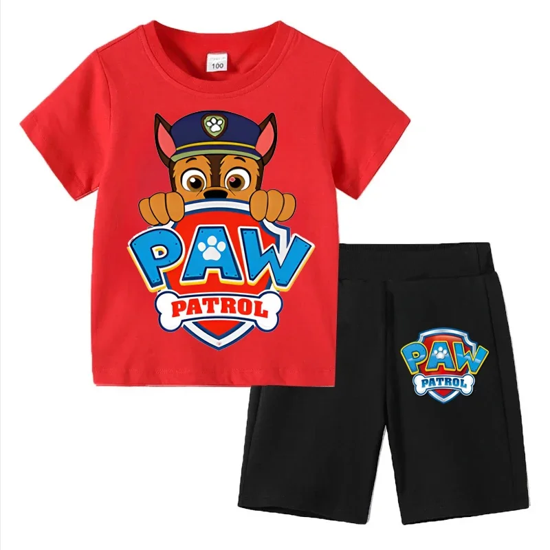 Boys Paw Patrol 2-Piece Summer Clothes Set – Short Sleeve T-Shirt and Shorts Active Suit