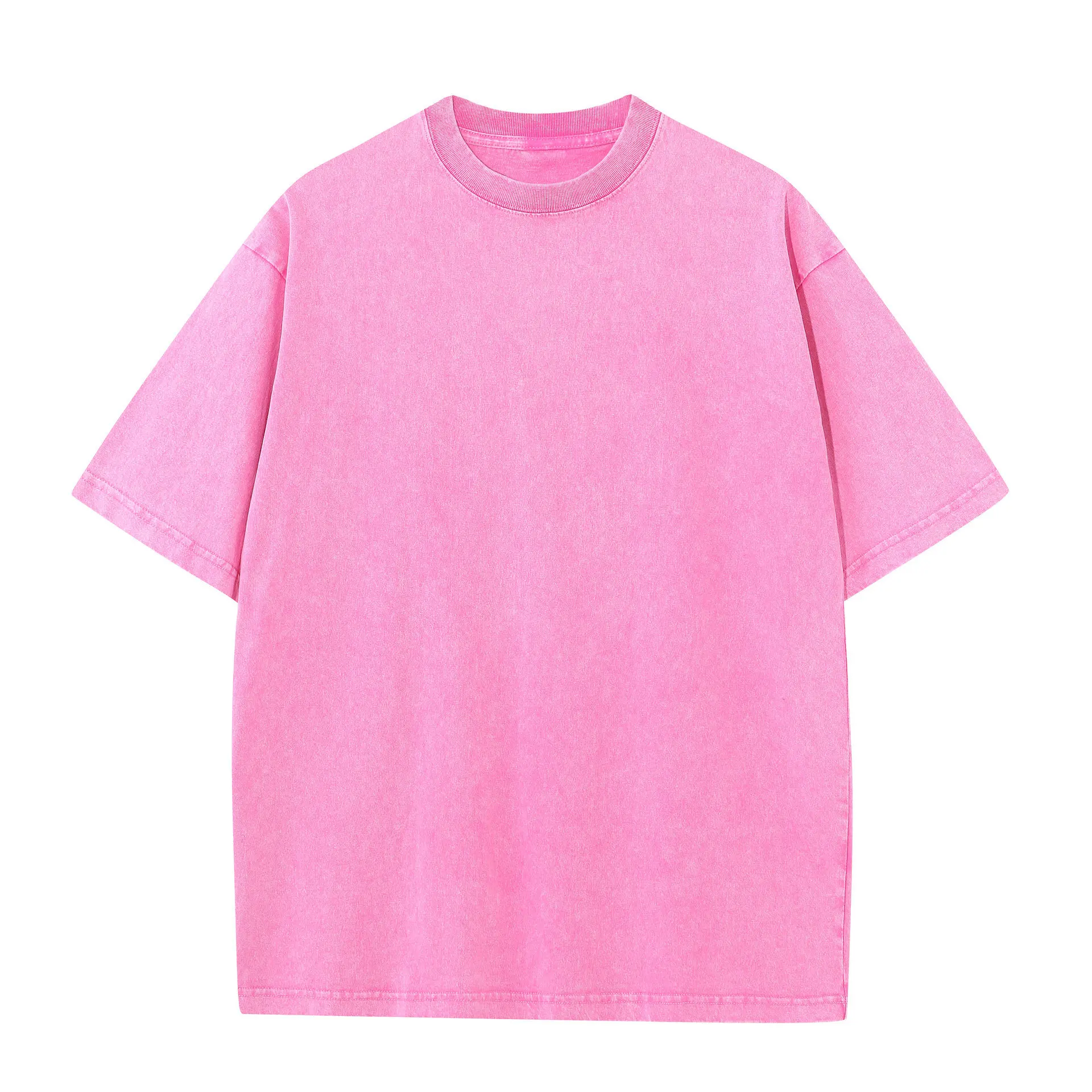 Men's Summer T-Shirt 230G Heavyweight Cotton Vintage Washed Oversized Tee Loose Streetwear Retro Short Sleeve Top - Image 8