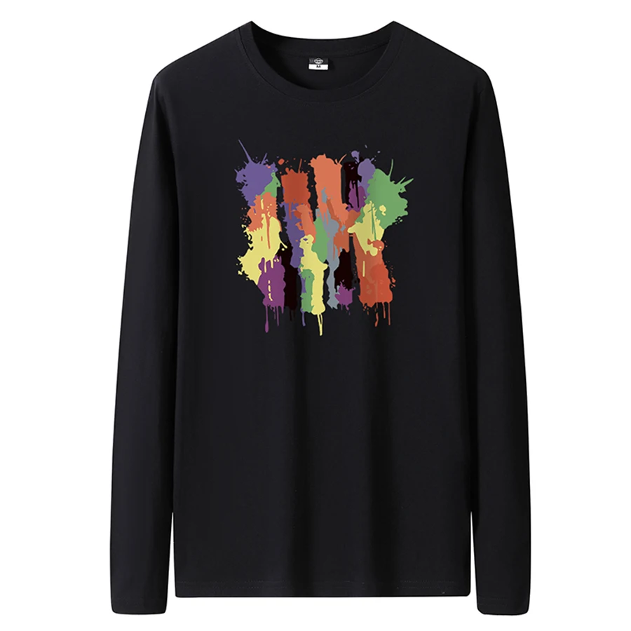 Men's Slim-Fit Long Sleeve Crew Neck T-Shirt - Image 20