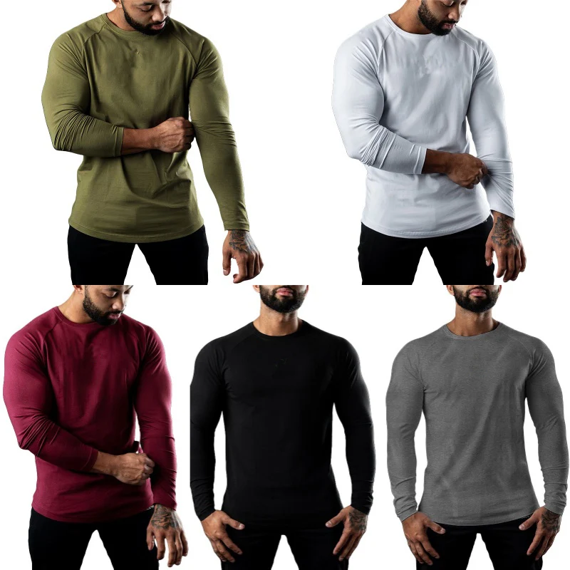 Men's Premium Long Sleeve Cotton Tee – Loose-Fit Moisture-Wicking Undershirt - Image 6