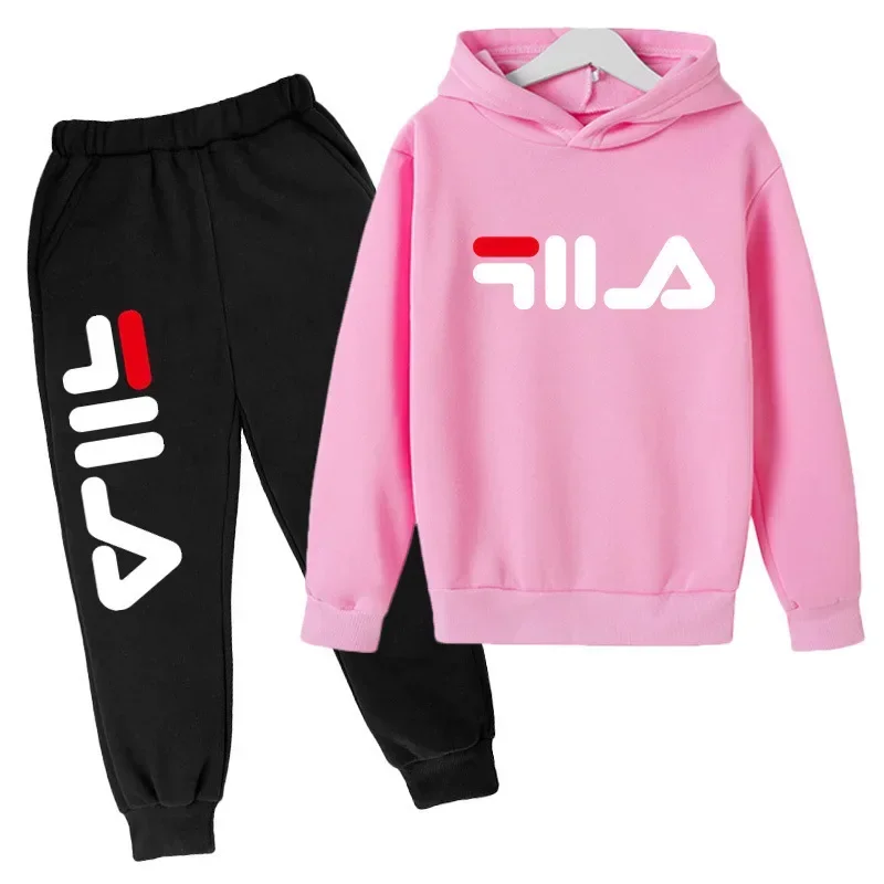 Spring Autumn New Fashion Kids Tracksuits 3-12 Years Boys and Girls Casual Sports Hoodie Tops+pants 2pcs Sets Children Clothes - Image 2