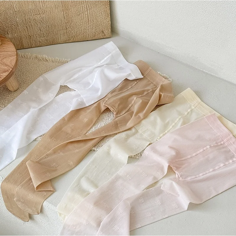 Summer Kids Thin Tights Girls Fashion Bow Print Stockings Baby Mesh Breathable Princess Pantyhose Children Ballet Dance Leggings - Image 4