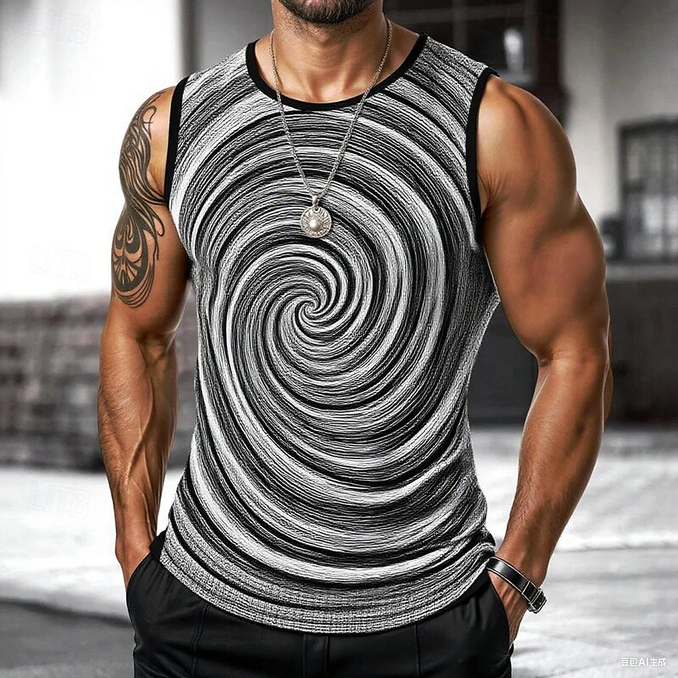Retro Men's Vest Top 3D Print Plaid Striped Graphic Sleeveless Shirt Crew Neck Loose Streetwear Summer Fashion Casual Tank Tops - Image 15