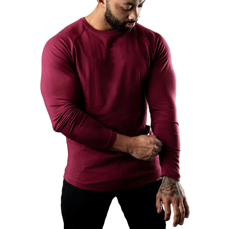 Men's Premium Long Sleeve Cotton Tee – Loose-Fit Moisture-Wicking Undershirt - Image 7