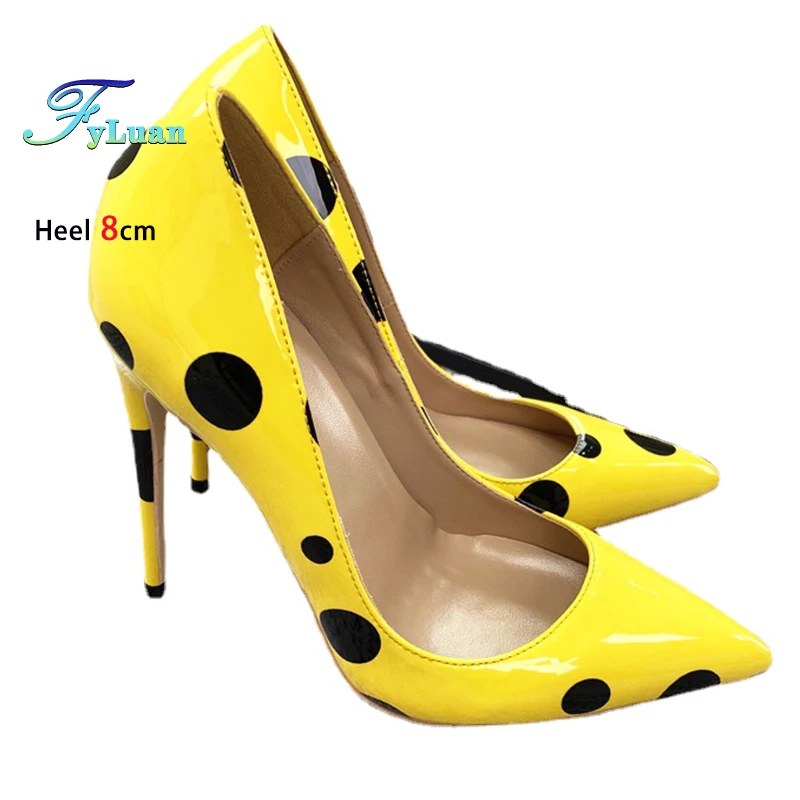 2026 New Pointed Stiletto Polka Dot Anti-Slip Women Single Shoes White High Heels Summer 6CM 8CM 10CM 12CM Ladies Sweet Pumps - Image 11