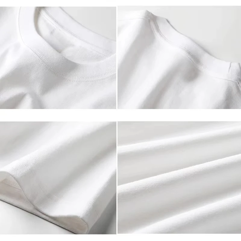 Premium American Pure Cotton Crewneck T-Shirt – Luxury Heavyweight Summer Tee - Image 4