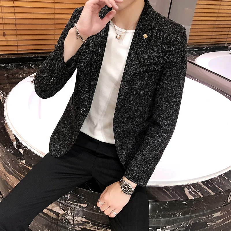Men’s Slim-Fit Single-Breasted Blazer – Smart Casual Business & Wedding Dress Jacket - Image 5