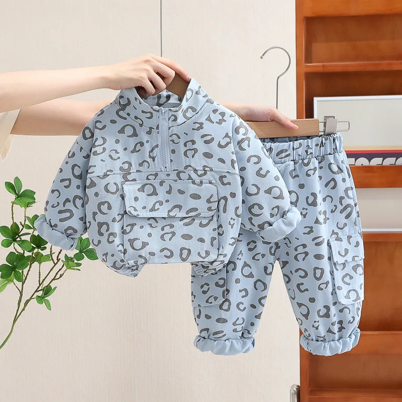 asual Kids 2-Piece Sport Suit Long Sleeve Pullover Shirt and Joggers Set Cotton Blend Autumn Playwear Outfit for Babies Toddlers 0-4Y - Image 7