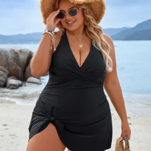 Tankini Plus Size Swimsuit Women 2024 Bikini Big Size Swimwear Women One-Piece Swimming Suit Beach Wear Sexy Bath Suits Monokini