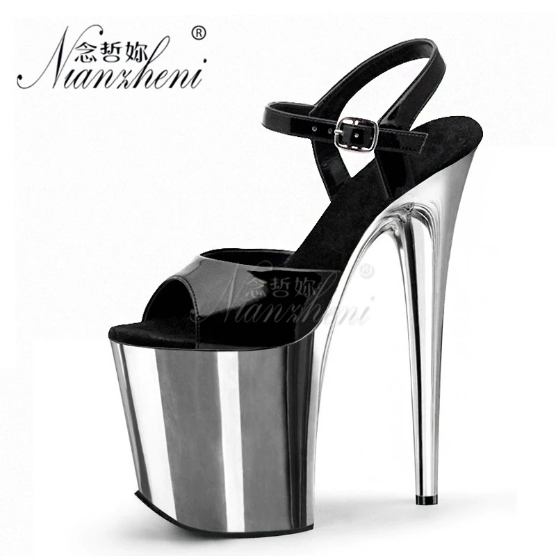 new style Real photos 20cm High Heeled Platform Sandals 8inches Stripper Exotic Pole Dance Shoes Purple Clear sexy props Nightcl - Image 14