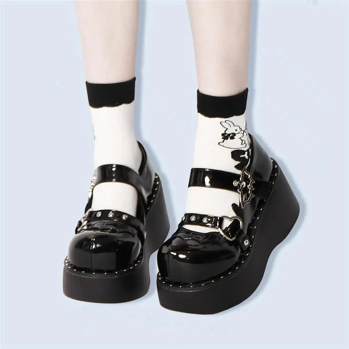 Women’s Lolita Mary Jane Wedge Platform Pumps – Cute Kawaii Casual & Cosplay Shoes - Image 4