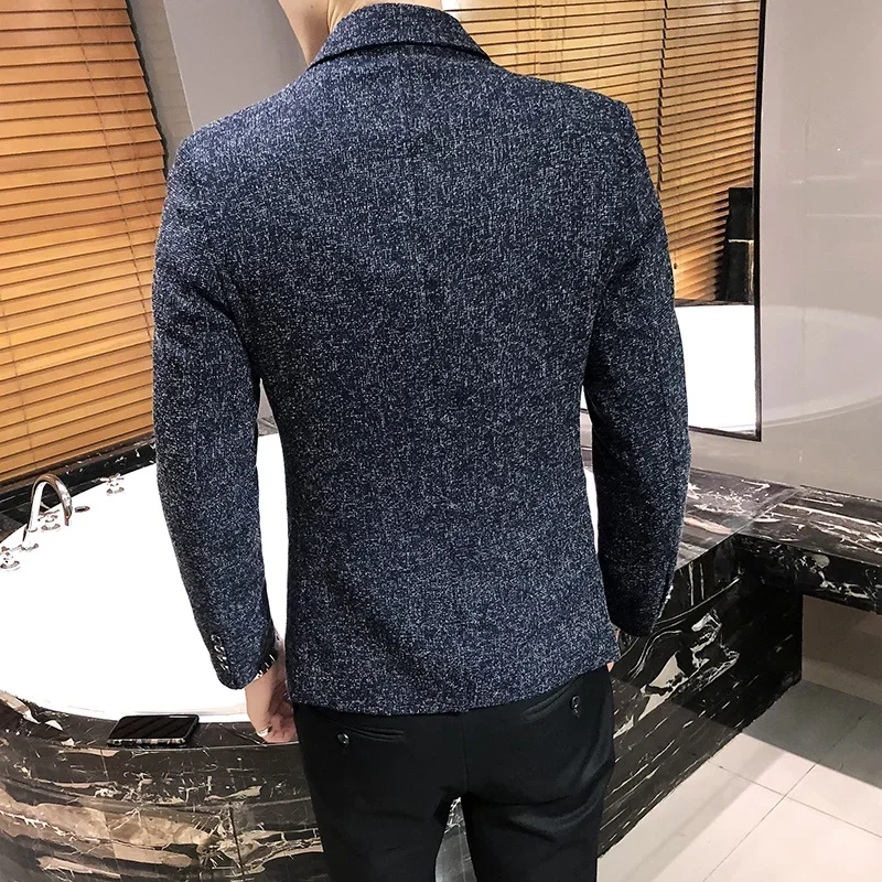 Men’s Slim-Fit Single-Breasted Blazer – Smart Casual Business & Wedding Dress Jacket - Image 2