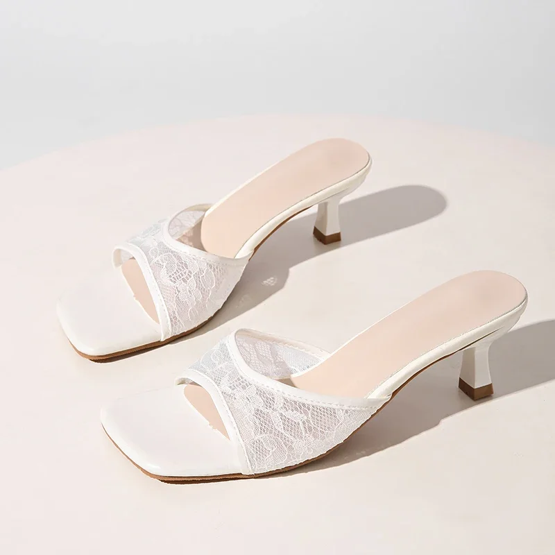 Elegant Classic Pointed-Toe High Heel Pumps – Handmade Geometric Fashion Shoes - Image 5