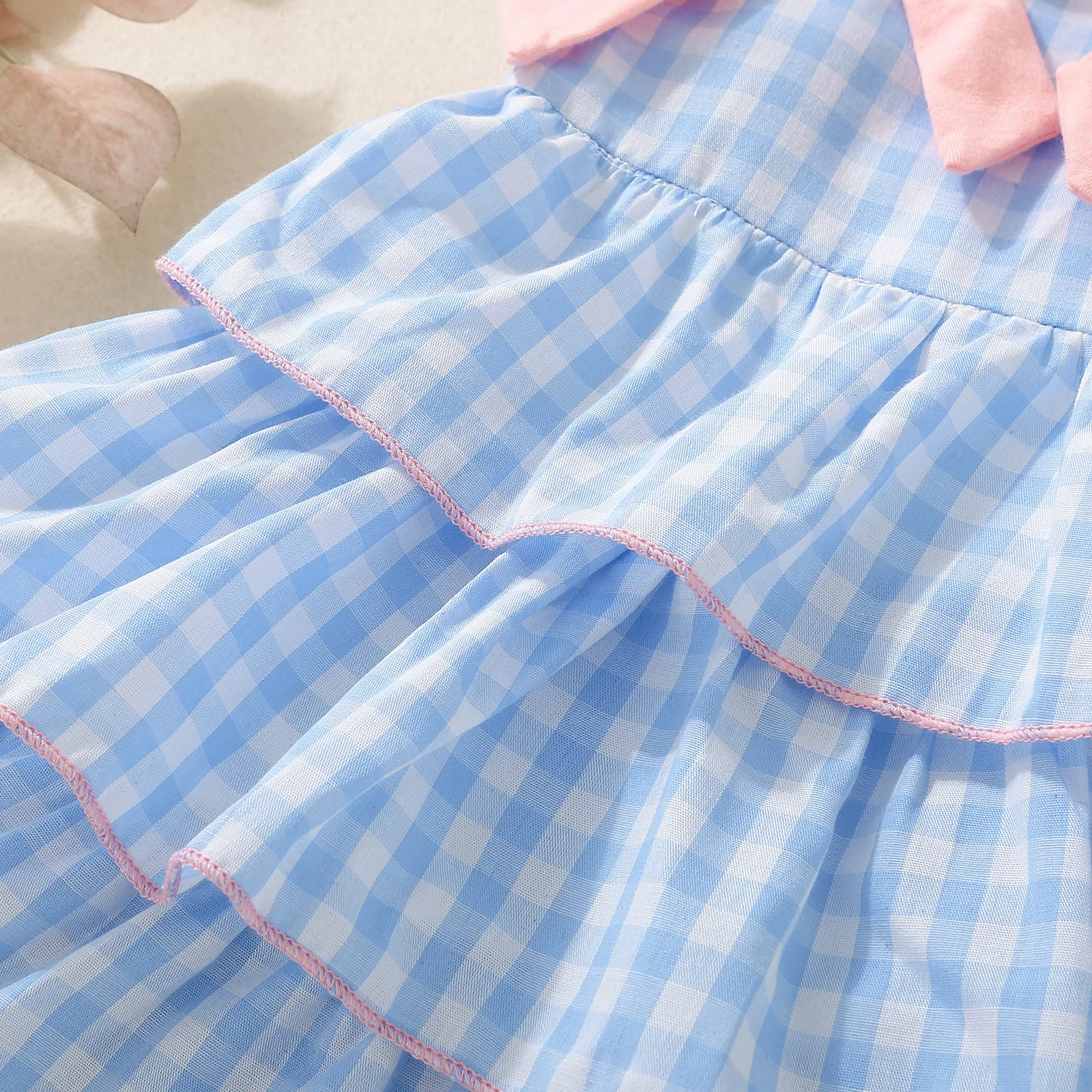 Sweet Baby Blue Bow Strap Summer Dress – Cute Sleeveless Party Gown for Infant & Toddler Girls - Image 5