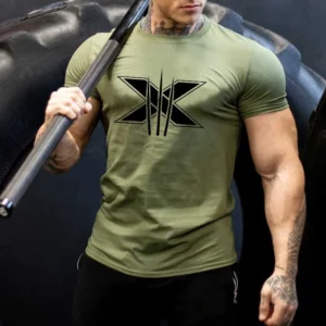 Men's Fitness Graphic Tee – Athletic Short Sleeve Streetwear T-Shirt