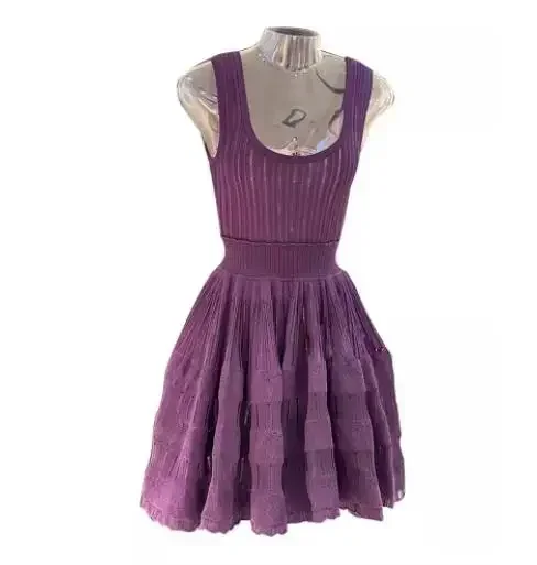 French Style Sleeveless Vest Dress – Exquisite Lace Stitching Mini Dress for Women - Image 4