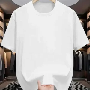 Men's Lightweight Polyester Crewneck T-Shirt – Breathable Summer Tee for Casual & Everyday Wear