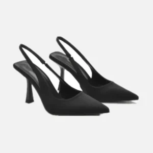 Chic Pointed-Toe Hemp Pumps – Elegant Geometric Pattern Gladiator Heels for Women