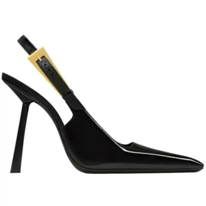 Pointed Stiletto Heels Women Pumps Patent Leather 2024 Summer Designer Mule Sandals Elegant Sexy Office High Heels Women Shoes