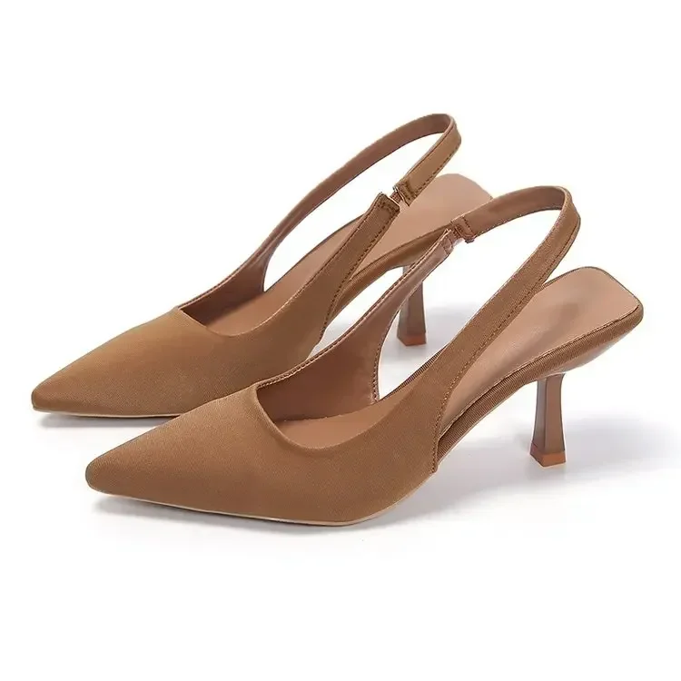 Chic Pointed-Toe Hemp Pumps – Elegant Geometric Pattern Gladiator Heels for Women - Image 9