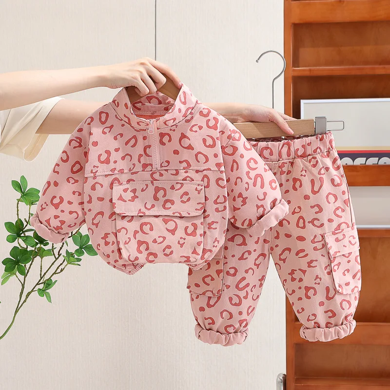asual Kids 2-Piece Sport Suit Long Sleeve Pullover Shirt and Joggers Set Cotton Blend Autumn Playwear Outfit for Babies Toddlers 0-4Y - Image 2