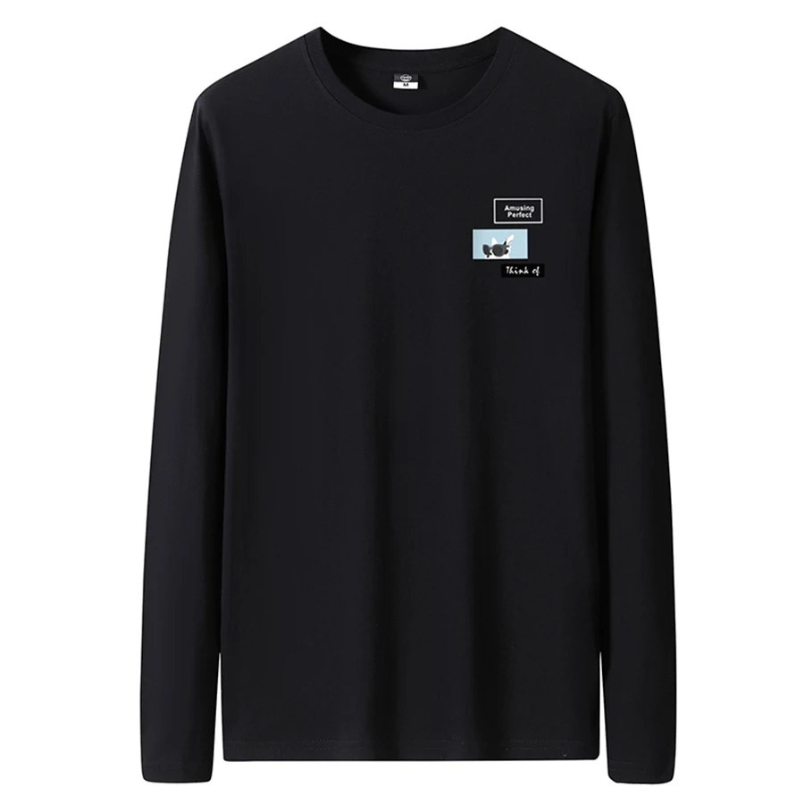Men's Slim-Fit Long Sleeve Crew Neck T-Shirt - Image 28