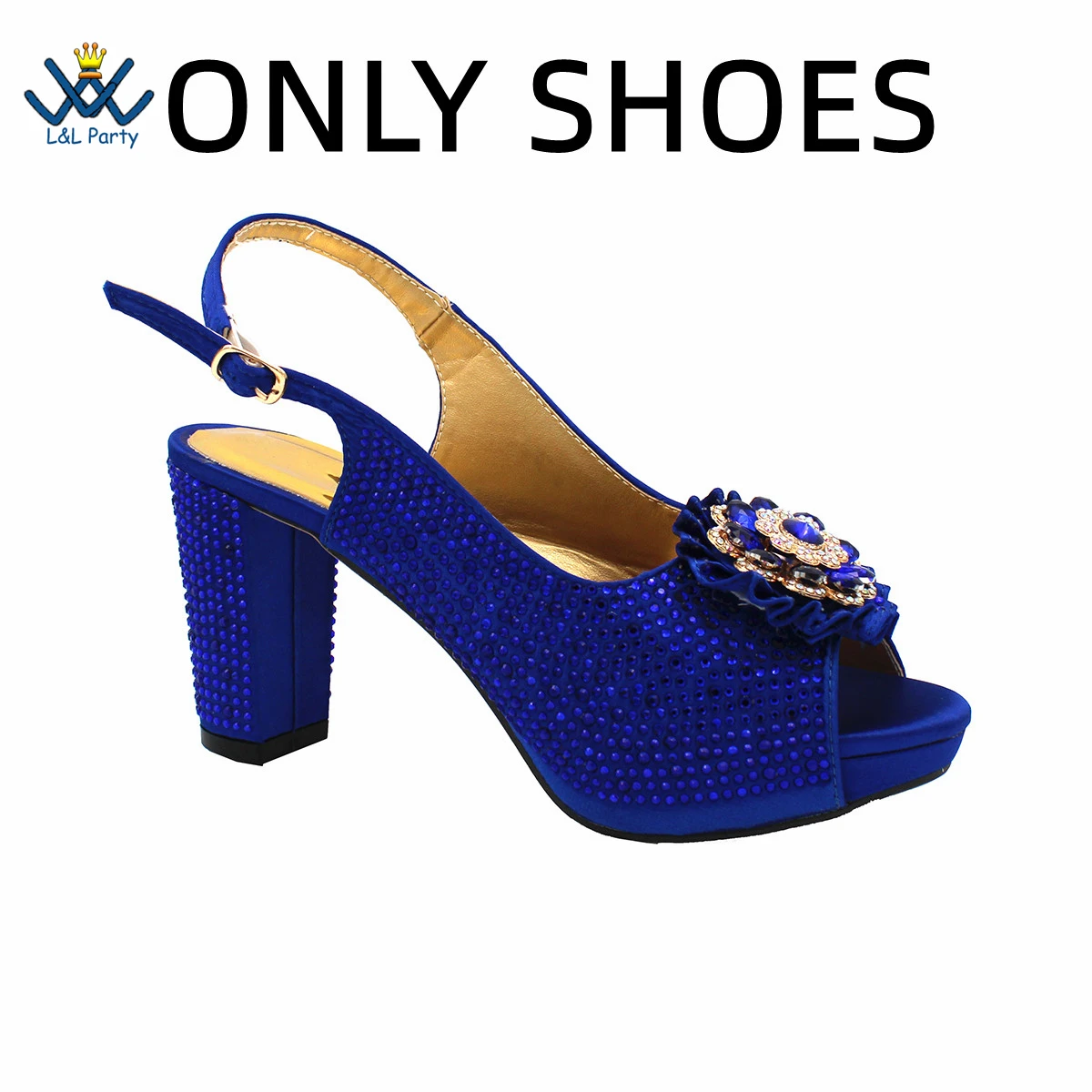 Elegant Magenta Crystal Party Sandals – Luxury African-Style Women’s Matching Shoe and Bag Set - Image 9
