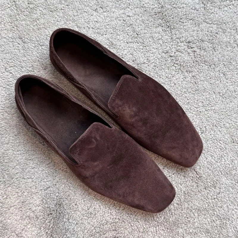 Loafers Women's 2025 Comfortable Commuter Shoes Casual Flats Walking Fashion Schoenen Dames Sliders Square Head Flat Sho - Image 6