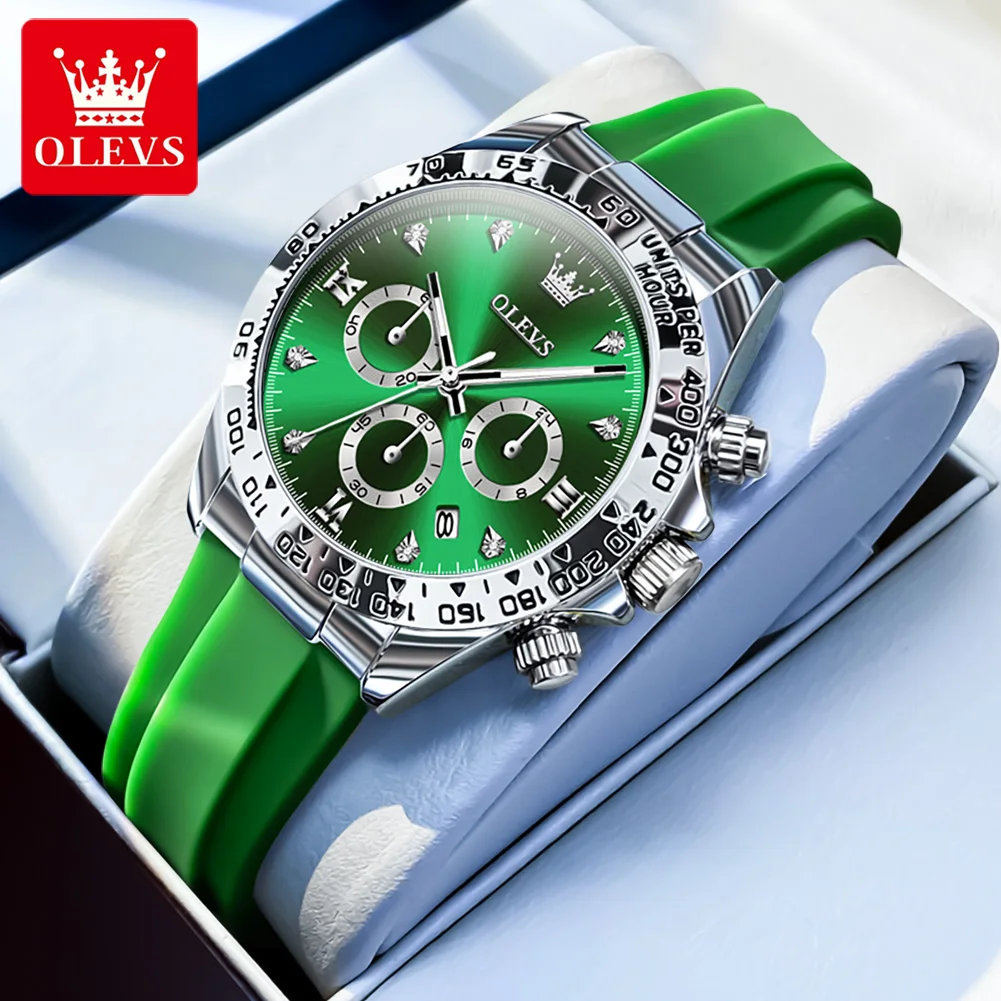 OLEVS Top Luxury Elegant Watch for Women Waterproof Luminous Ladies Watch Light Blue Silicone Strap Quartz Women's Watches Reloj - Image 11