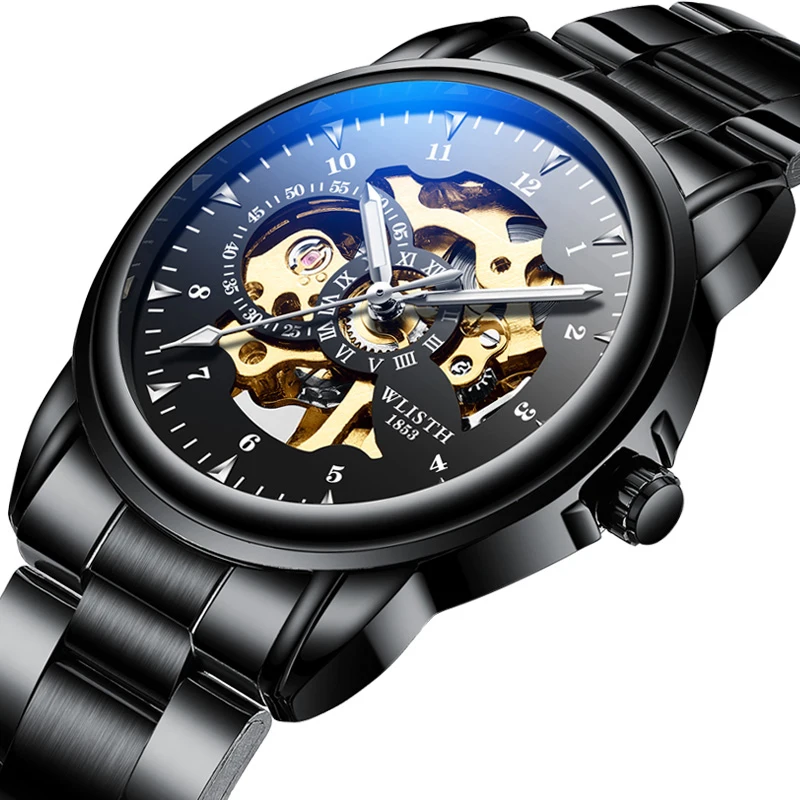 Man Watch Original Design Watch Machinery Men 's Watches Luxury Hollowing Watches For Men Waterproof Automatic Watch Mens Gifts
